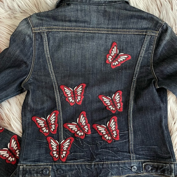 7 For All Mankind Butterly Patched Denim Jacket - Picture 4 of 9
